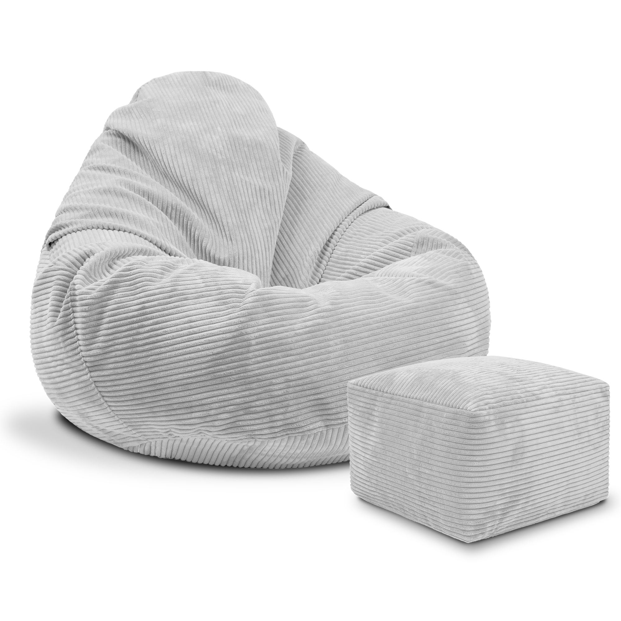 Puf Paradise mit Fußstütze Cool Gray-S