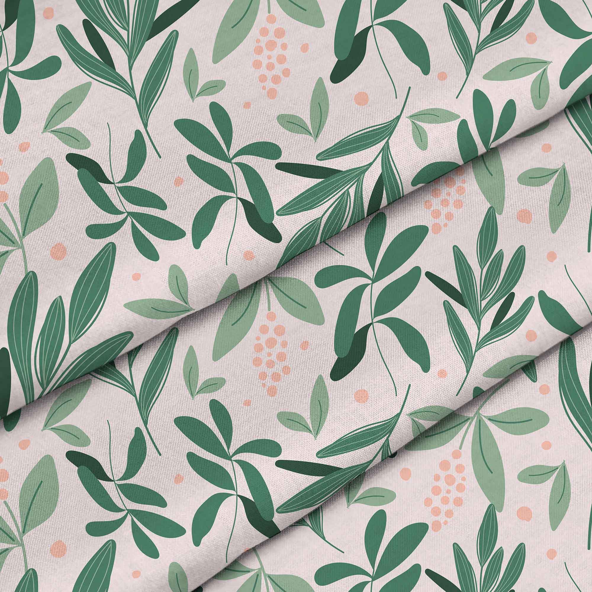 Olive Leaves on Pink-Oxford
