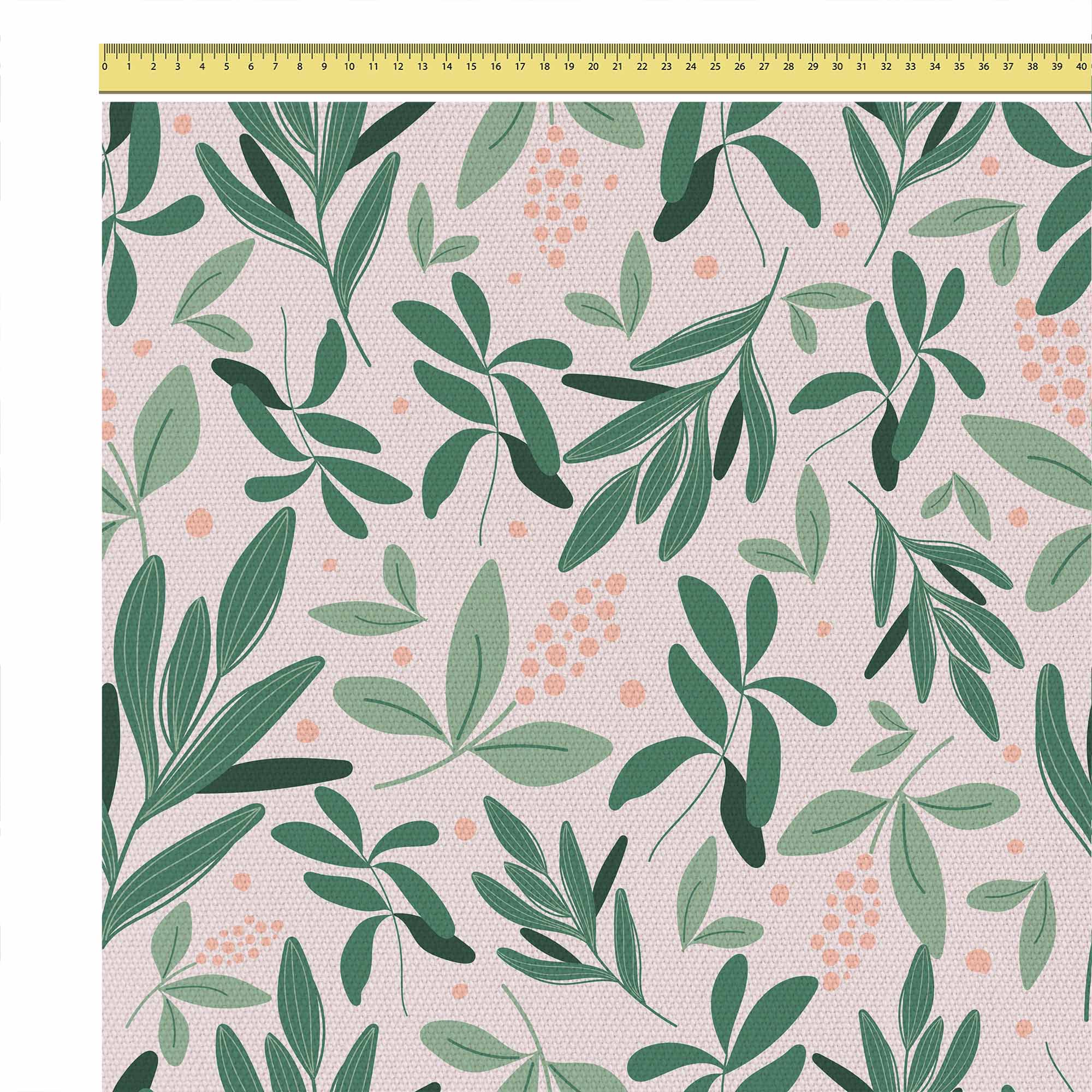 Olive Leaves on Pink-Oxford