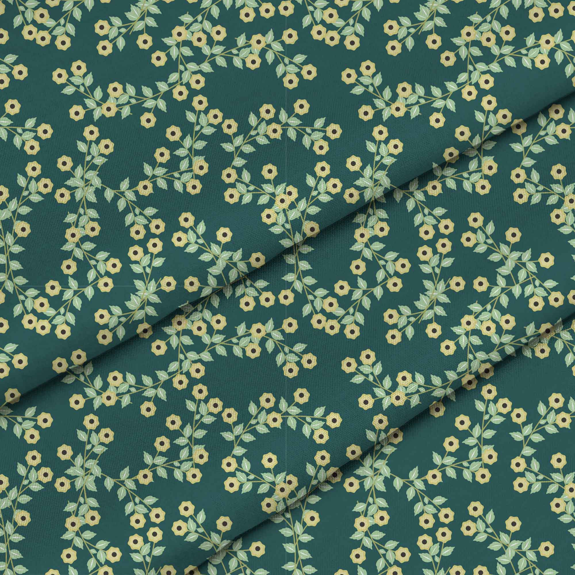Tiny Flowers-Mikrofibra Płaska