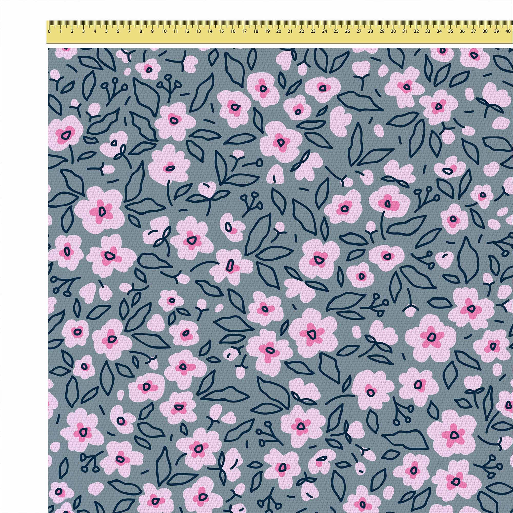 Kleine rosa Blumen-Flache Mikrofaser