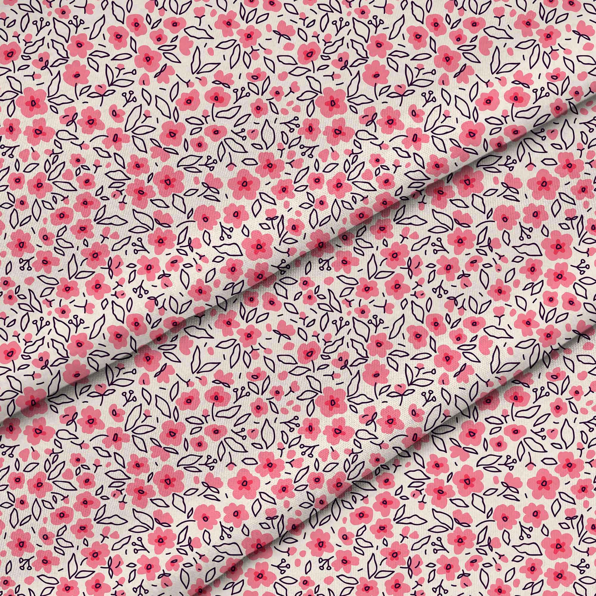 Kleine rosa Blumen-Flache Mikrofaser