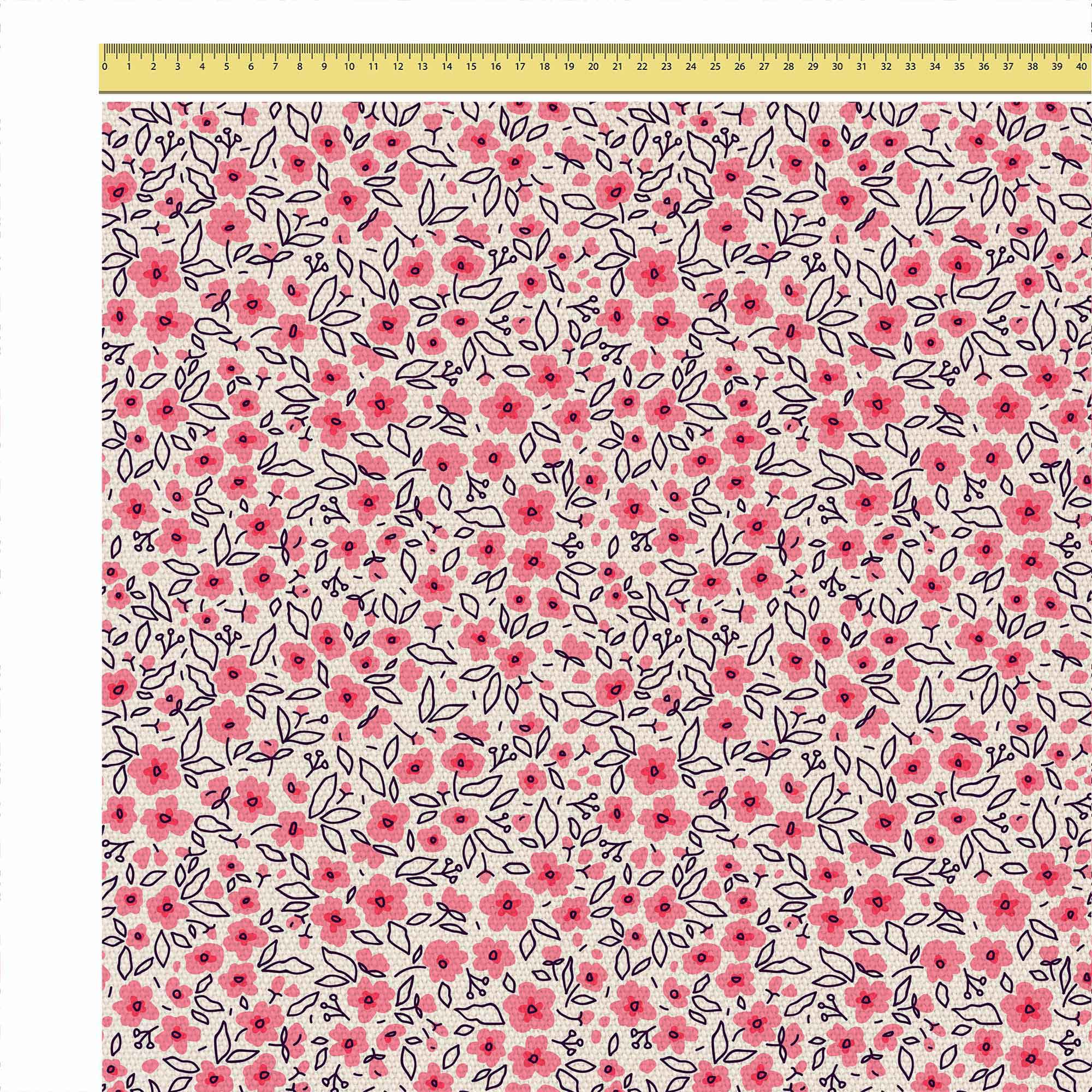 Kleine rosa Blumen-Flache Mikrofaser