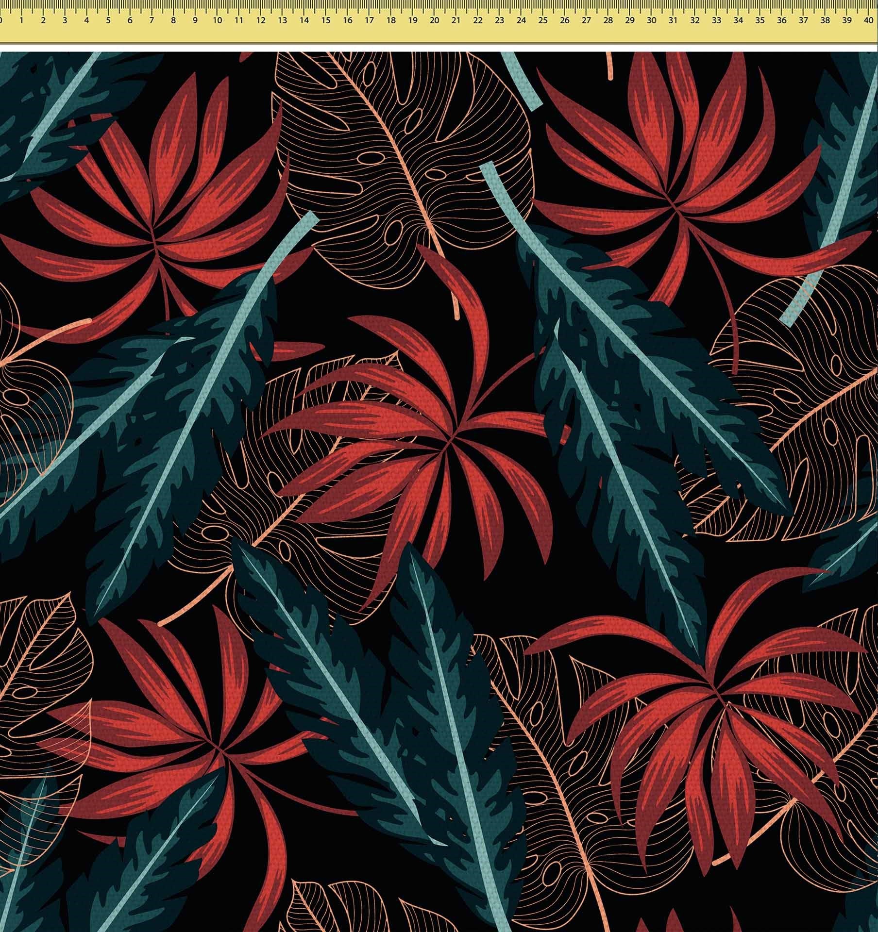 Exotic Leaves on Dark-Panama