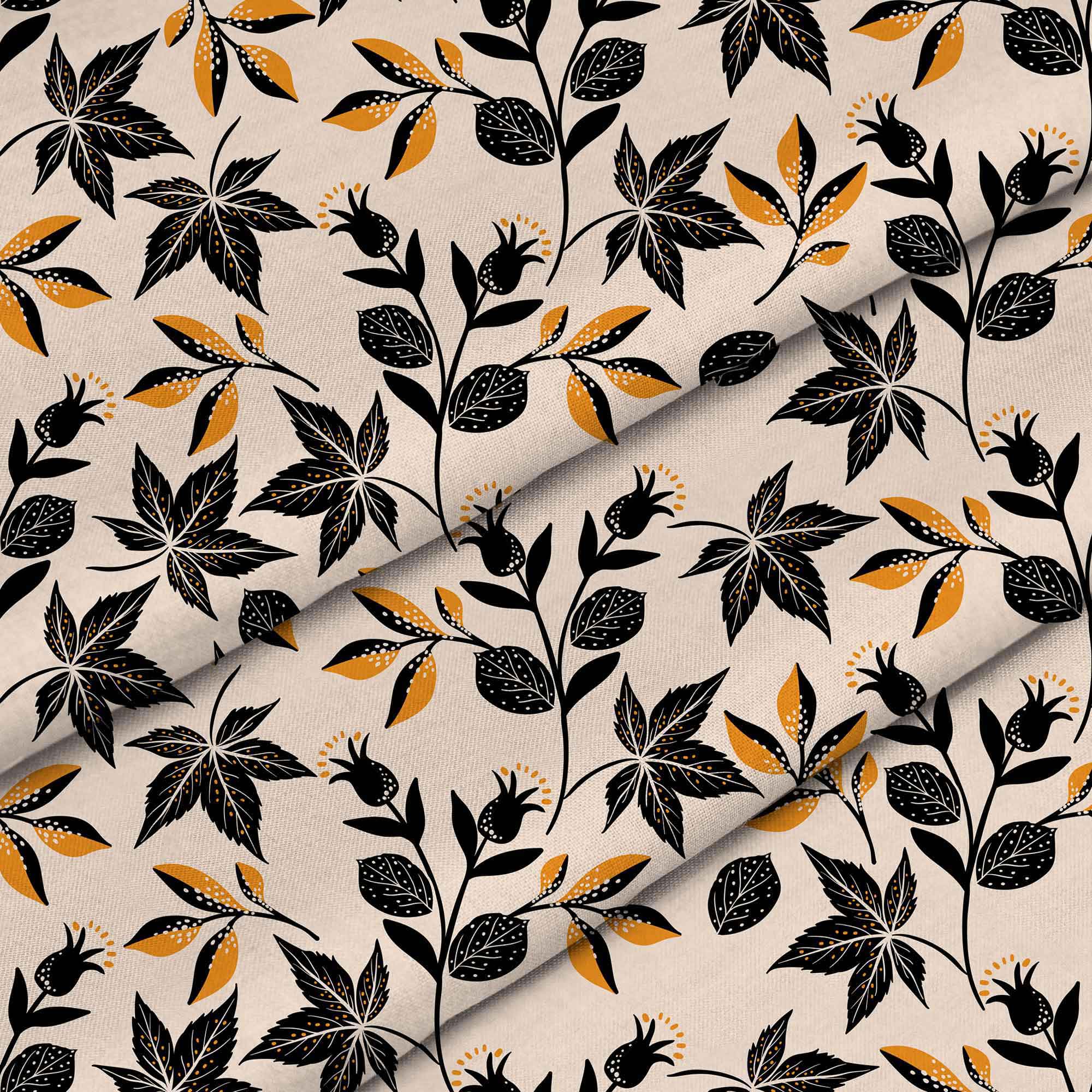 Cozy Autumn Leaves-Mikrofibra Płaska