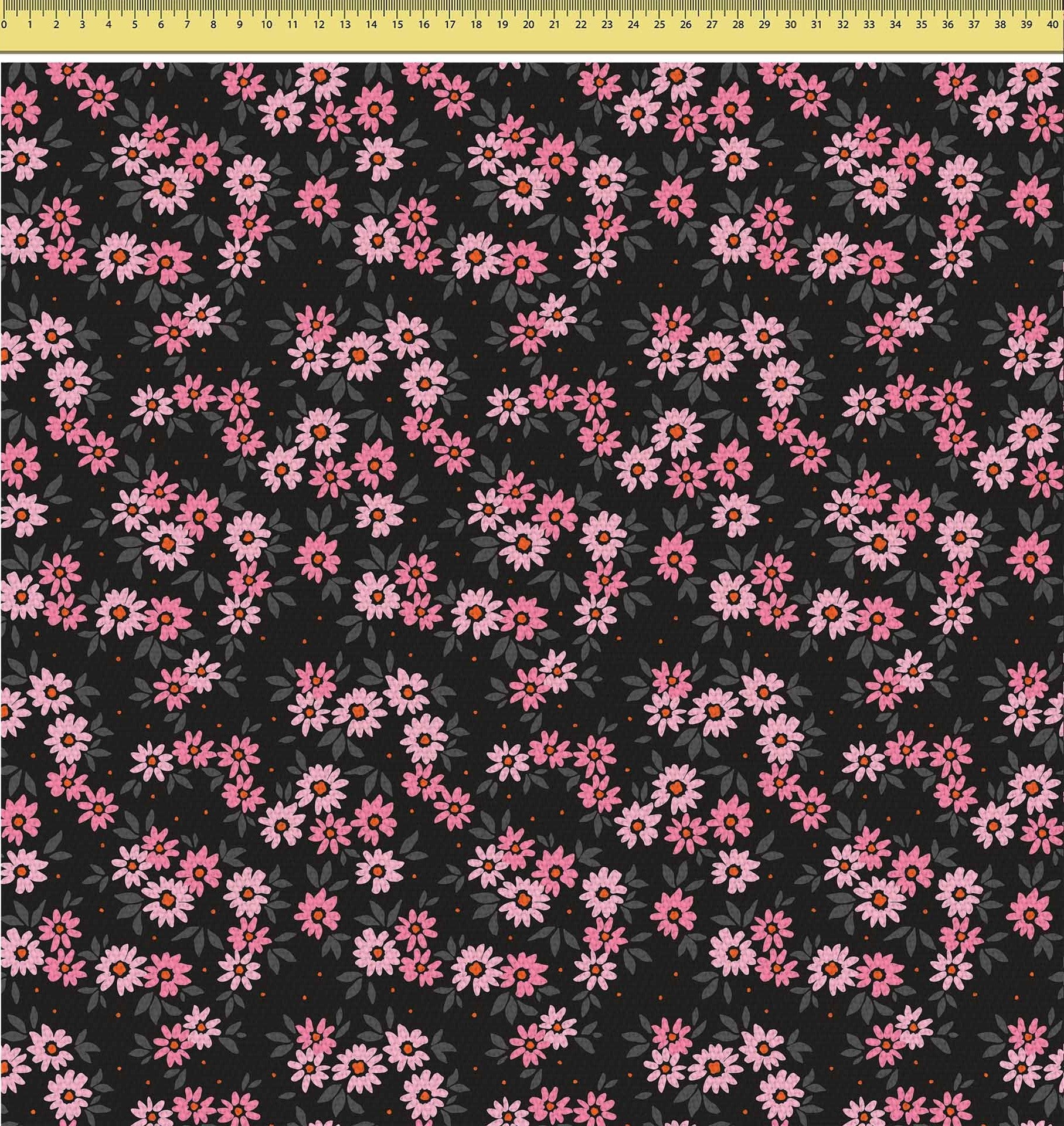 Pink Flowers Pattern-Oxford