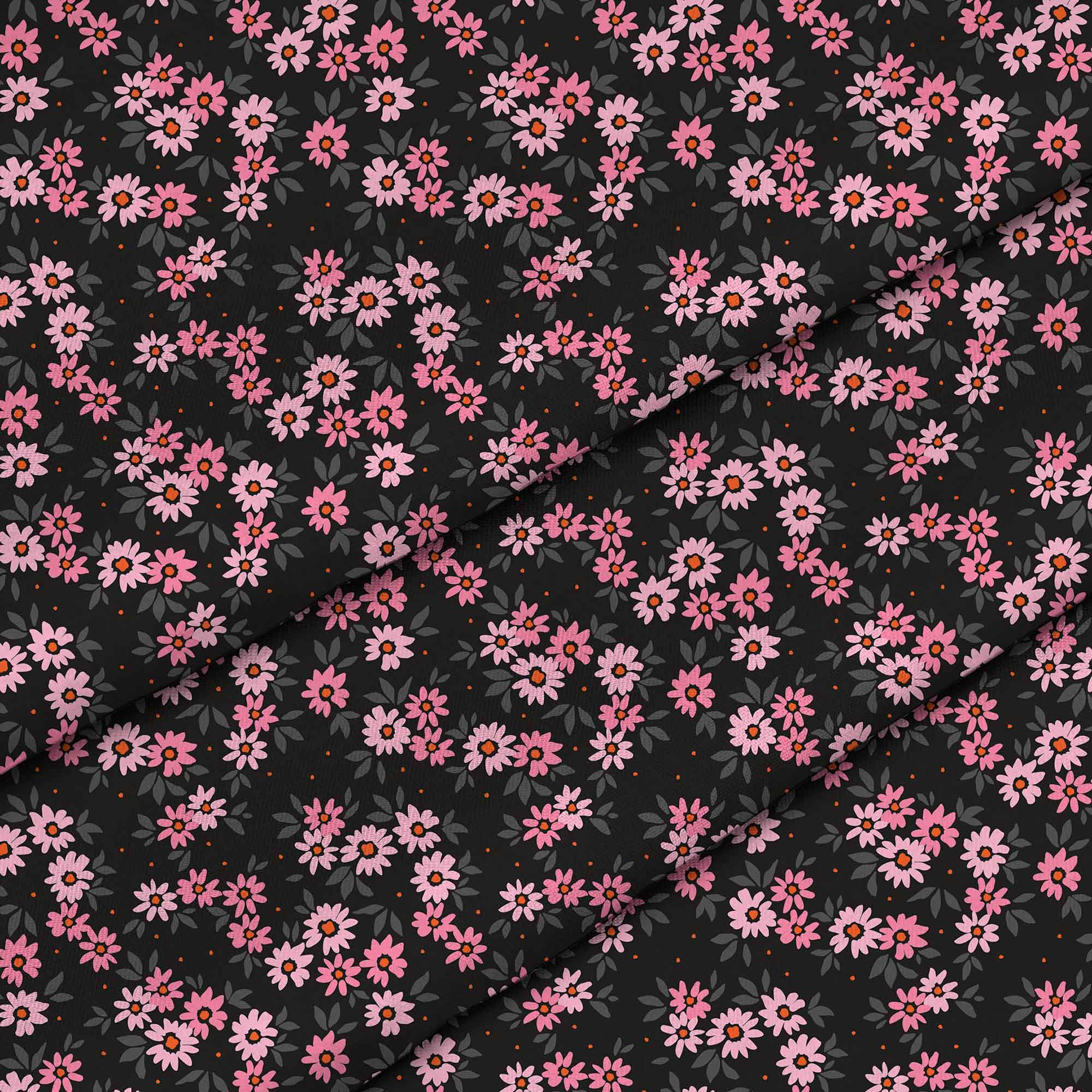 Pink Flowers Pattern-Oxford