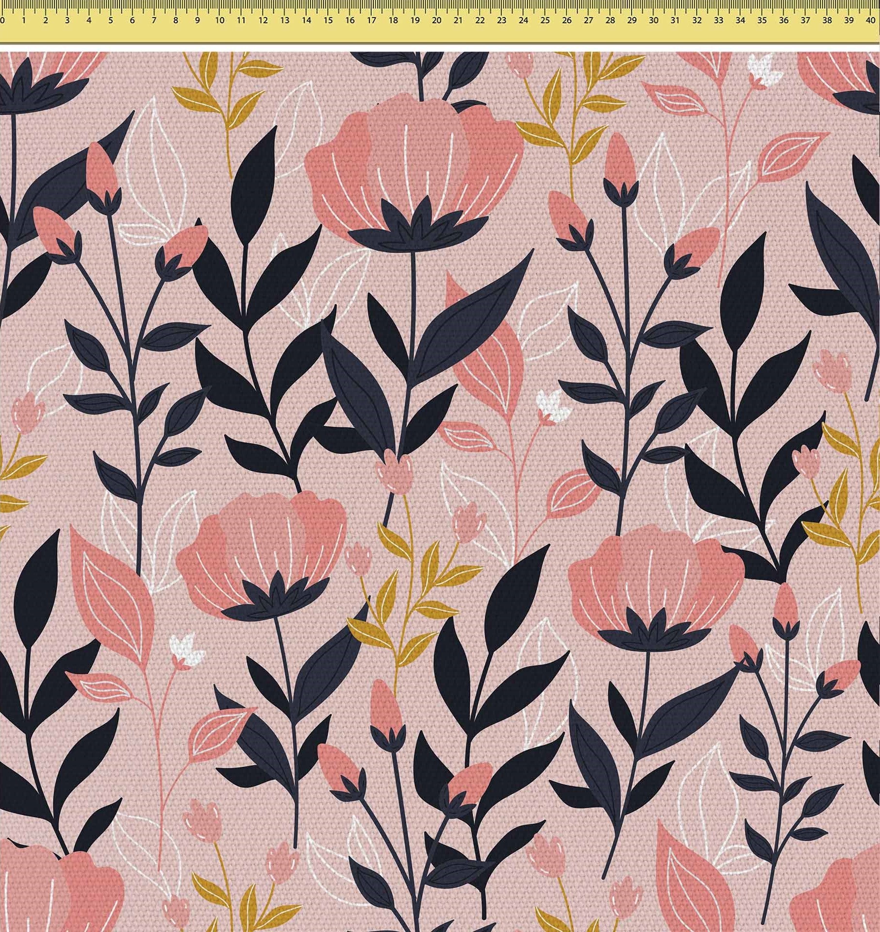 Pink and Navy Flowers