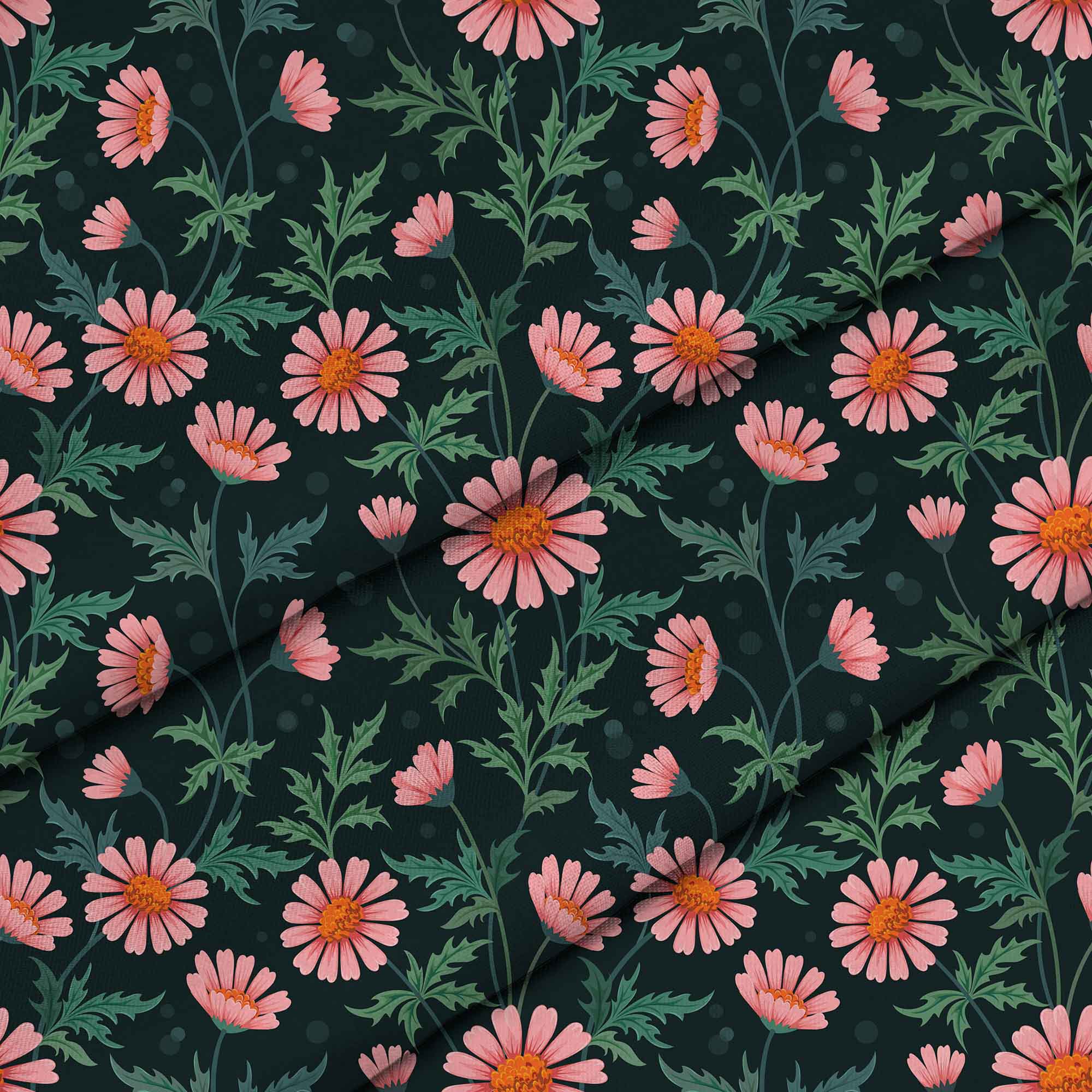 Oxeye Daisy-Tkanina Obrusowa