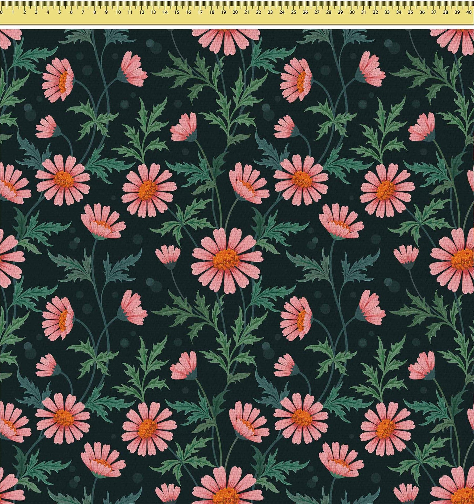 Oxeye Daisy-Tkanina Obrusowa