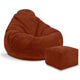 Puf Paradise z Podnóżkiem Indian tan-S