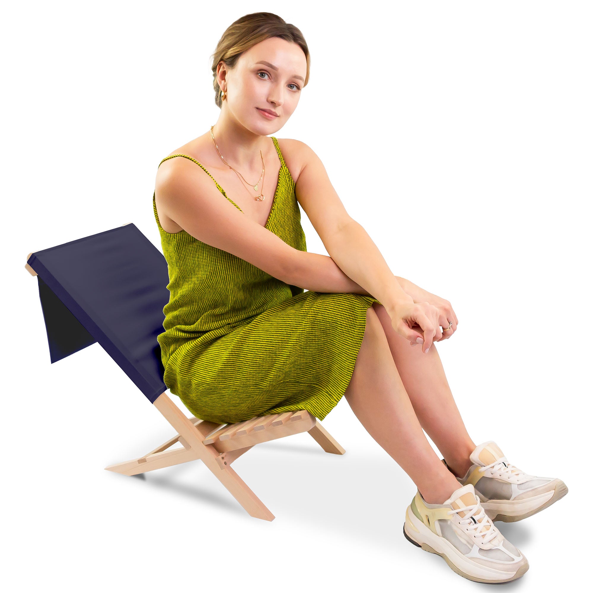 Folding Beach Chair Navy