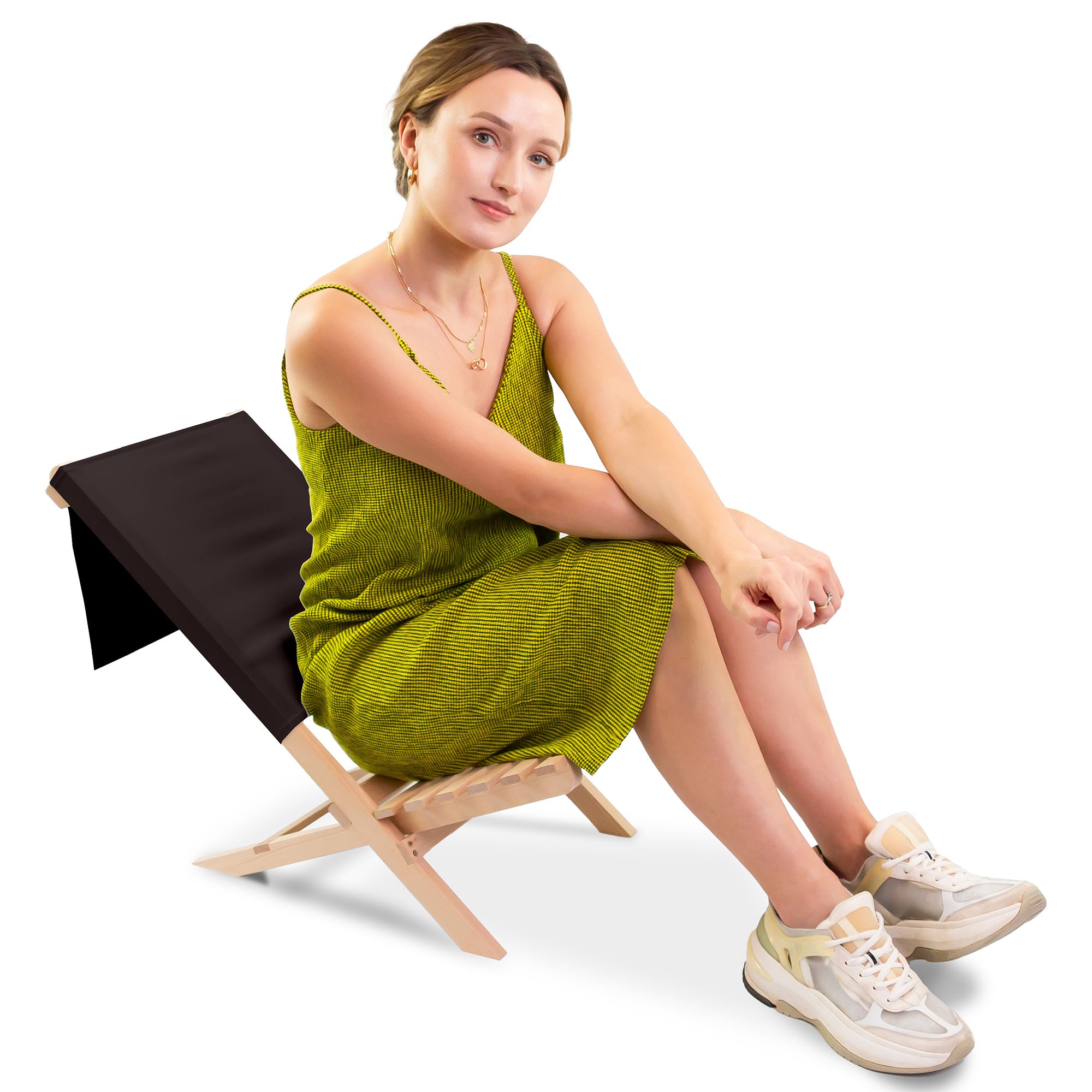 Folding Beach Chair Black