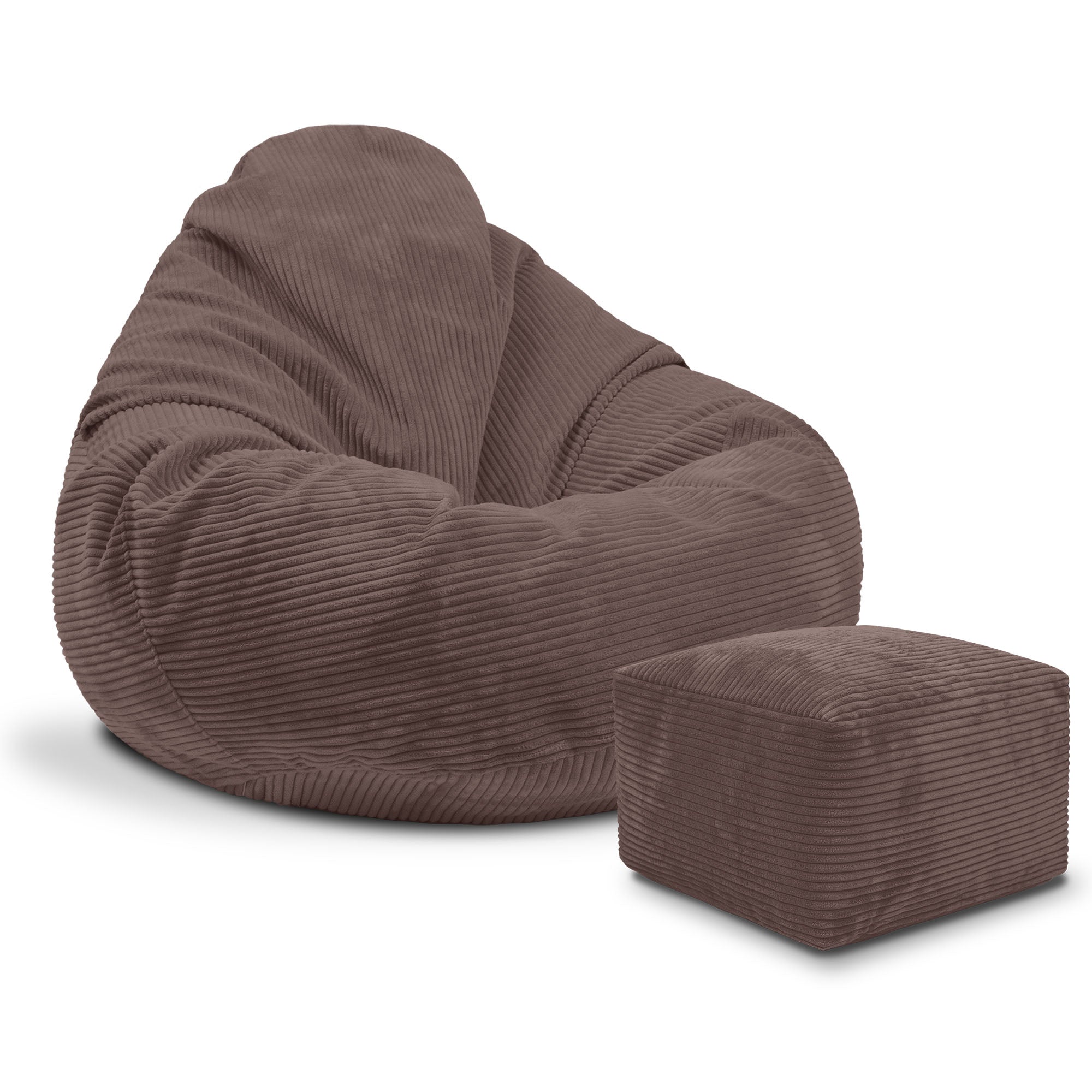 Paradise Pouf with Footstool Roasted Cocoa