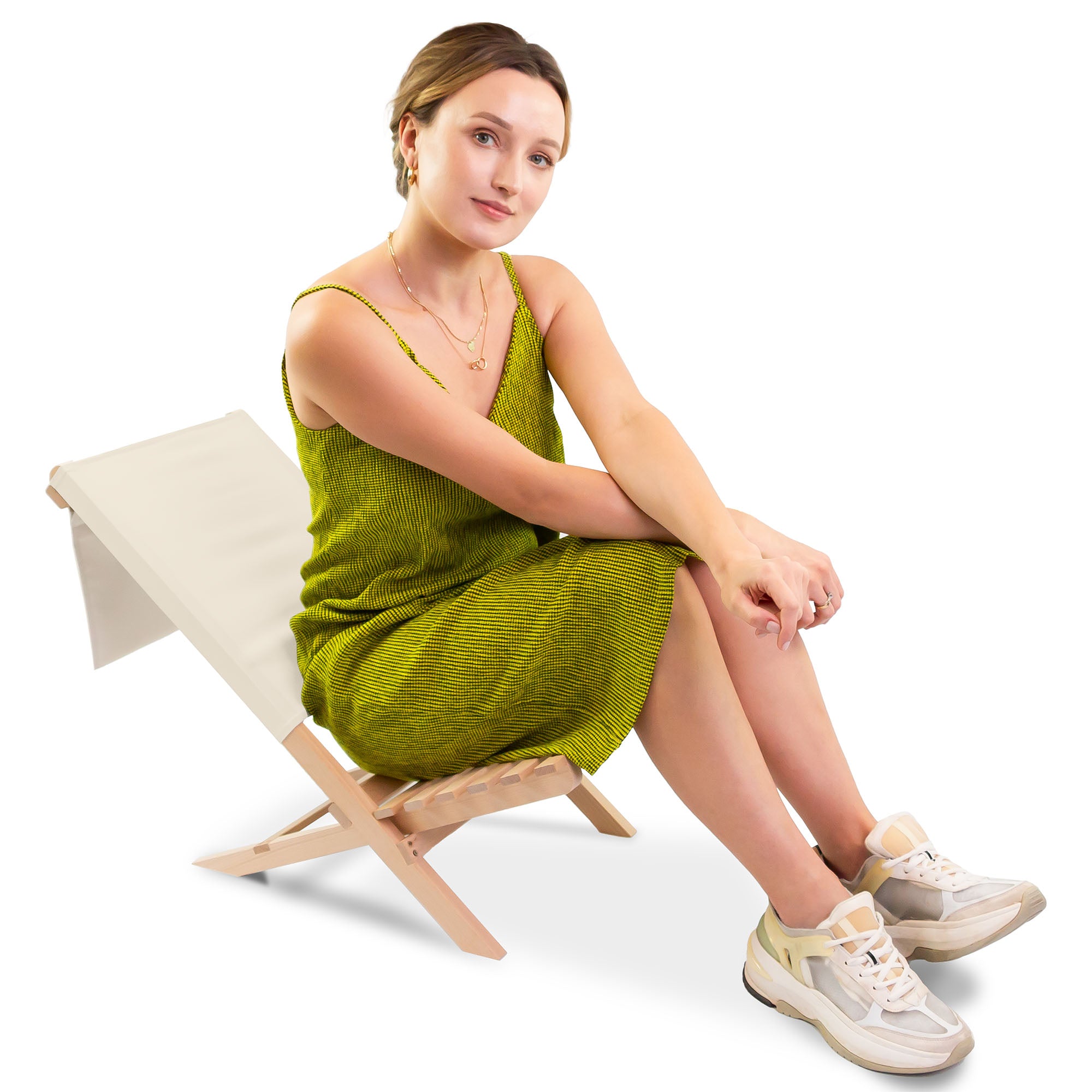 Folding Beach Chair Creme