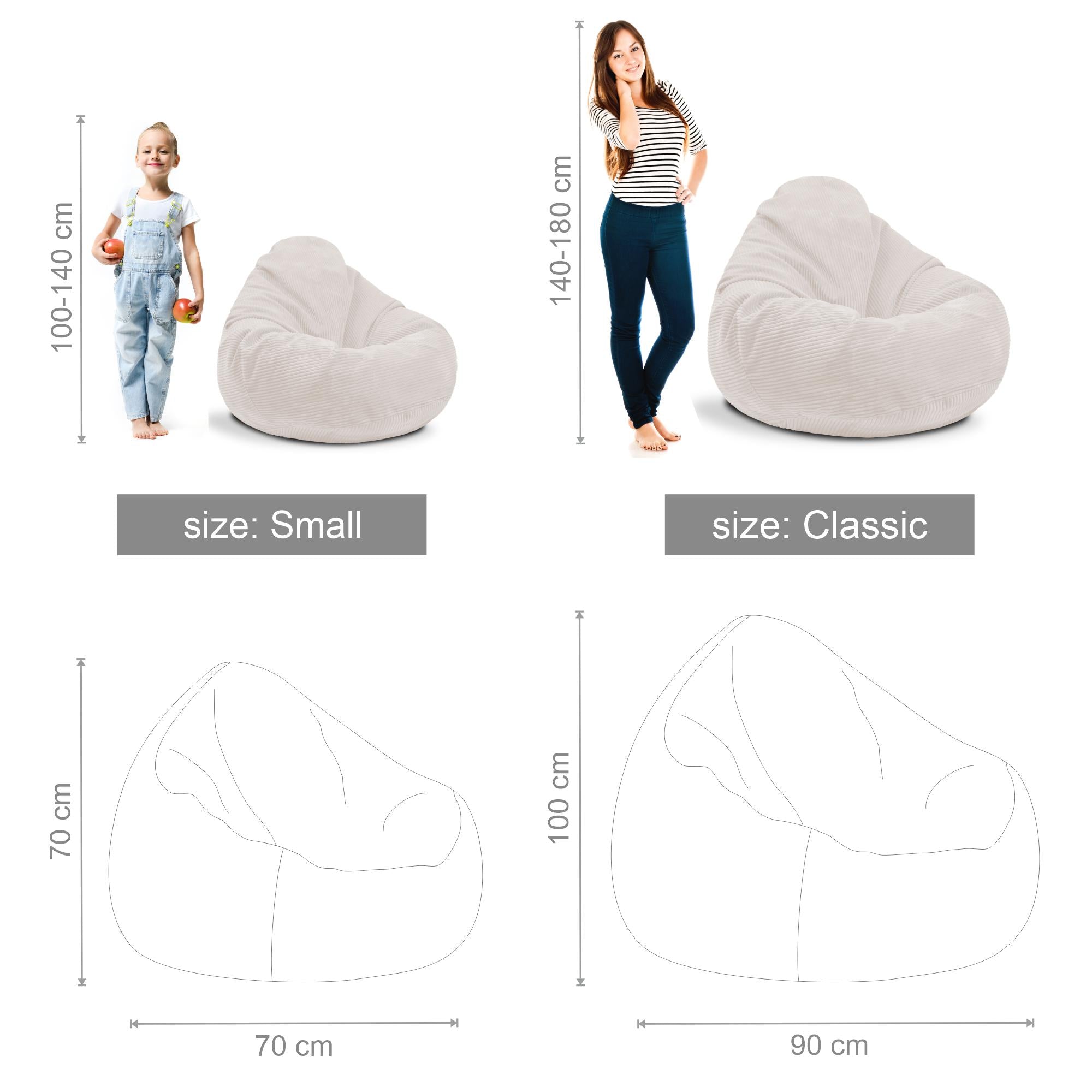 Puf Paradise z Podnóżkiem White Dove-S