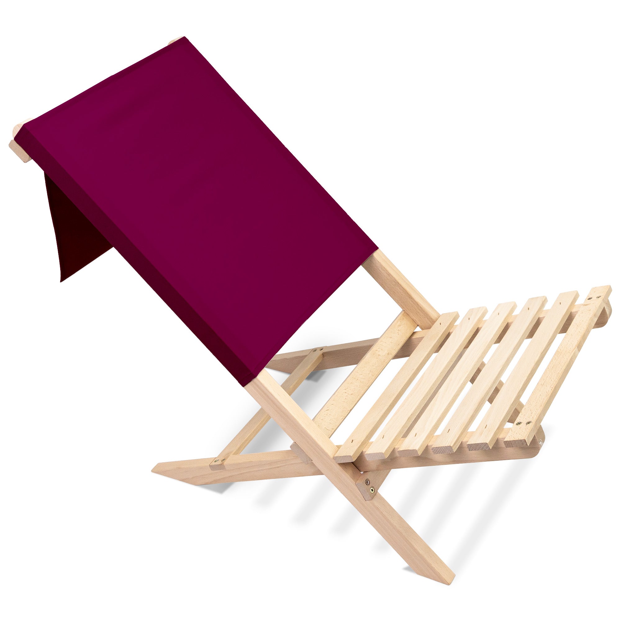 Folding Beach Chair Burgundy