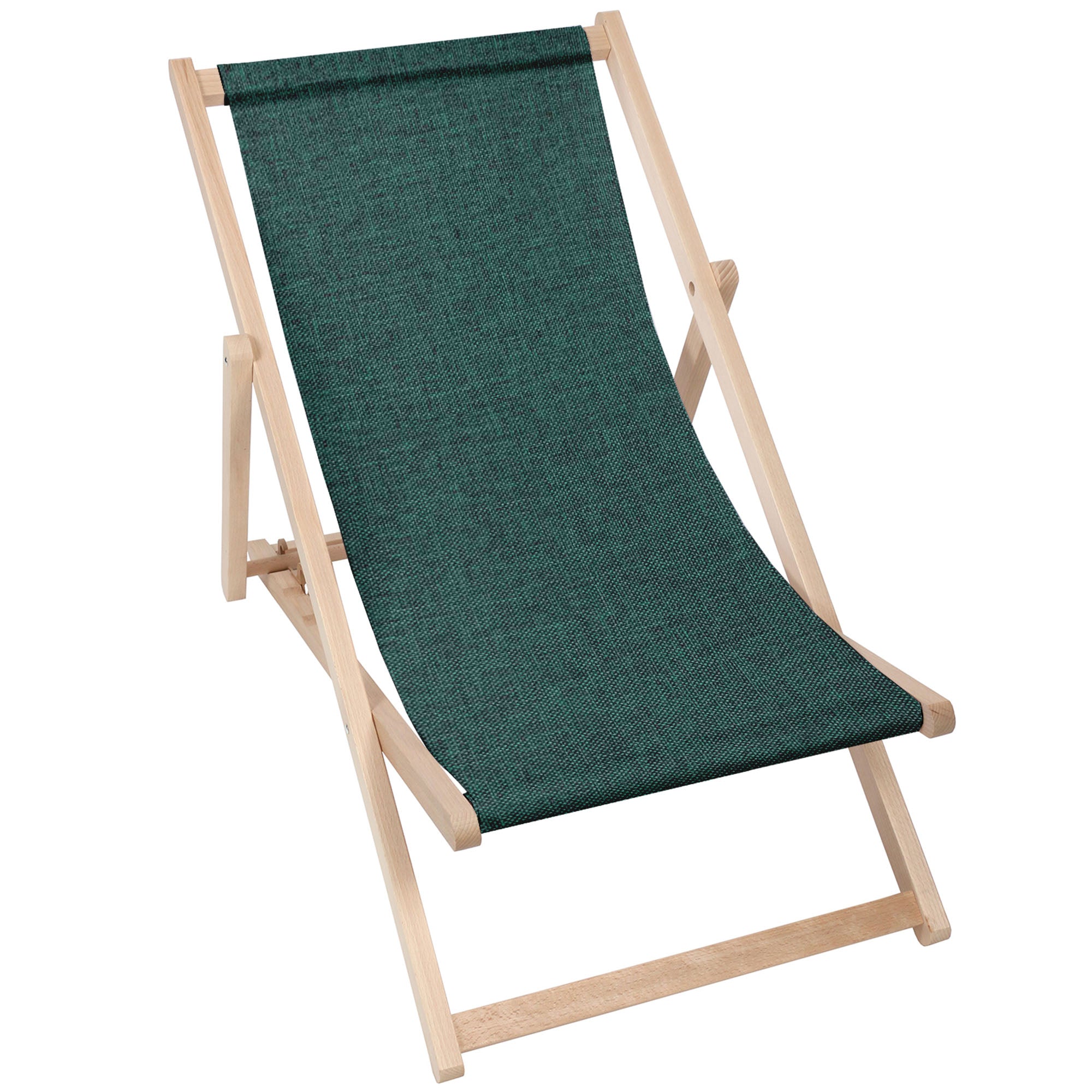 Wooden Deck Chair Linen Imitation Sea Abyss