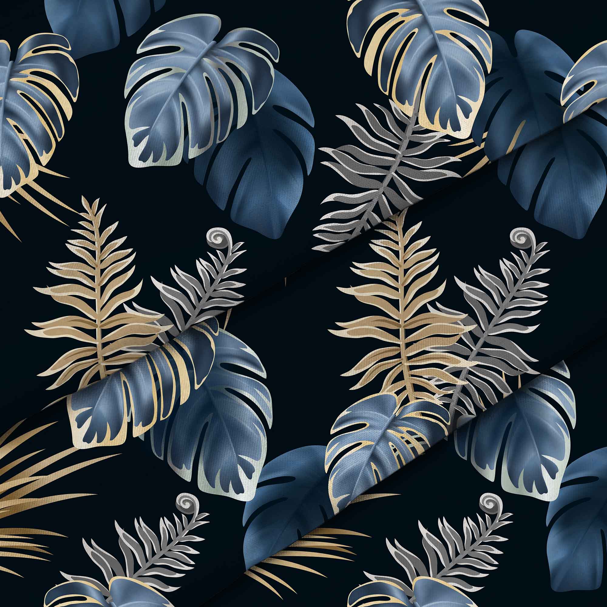 Blue And Gold Tropical