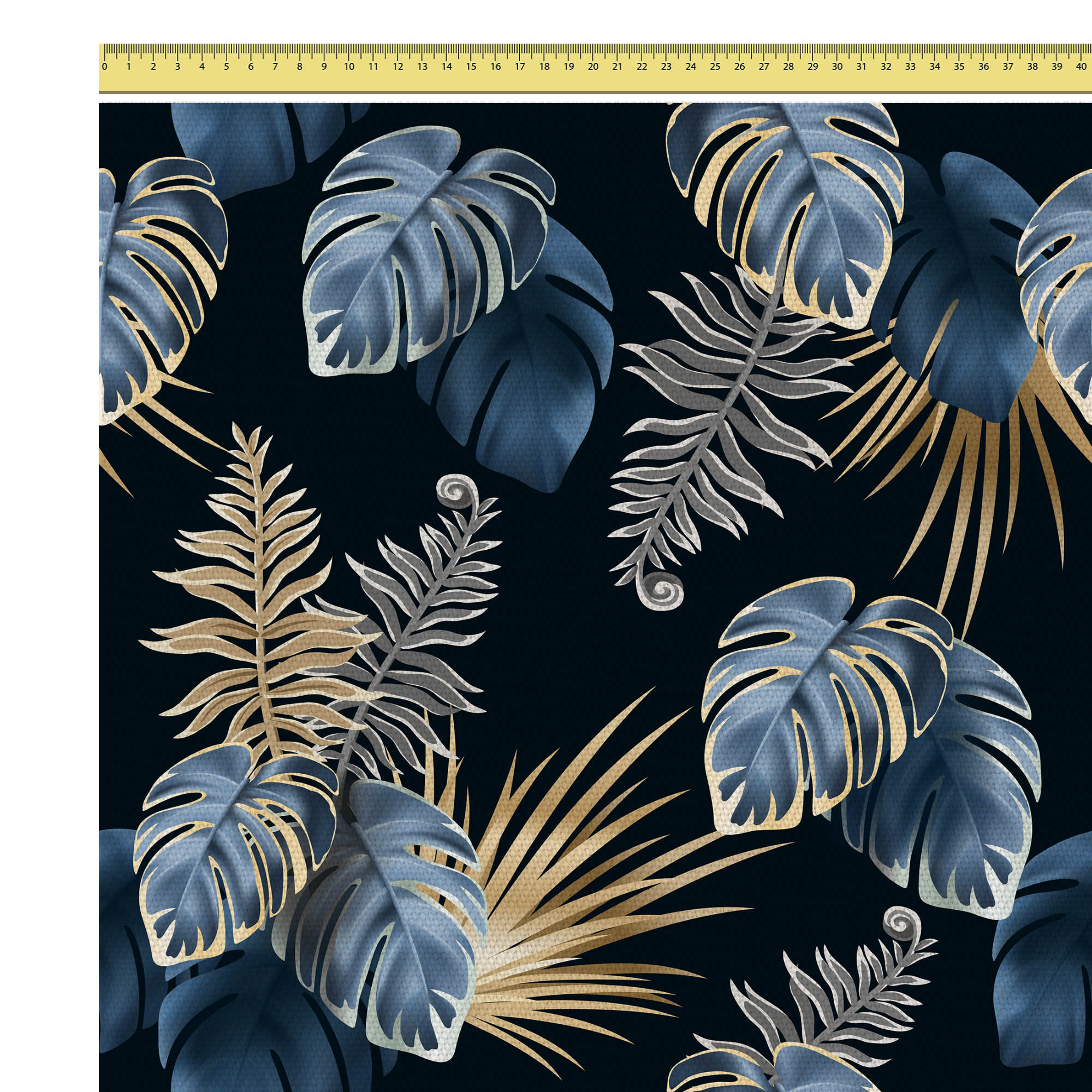 Blue And Gold Tropical