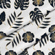 Black and Gold Leaves-Velvet