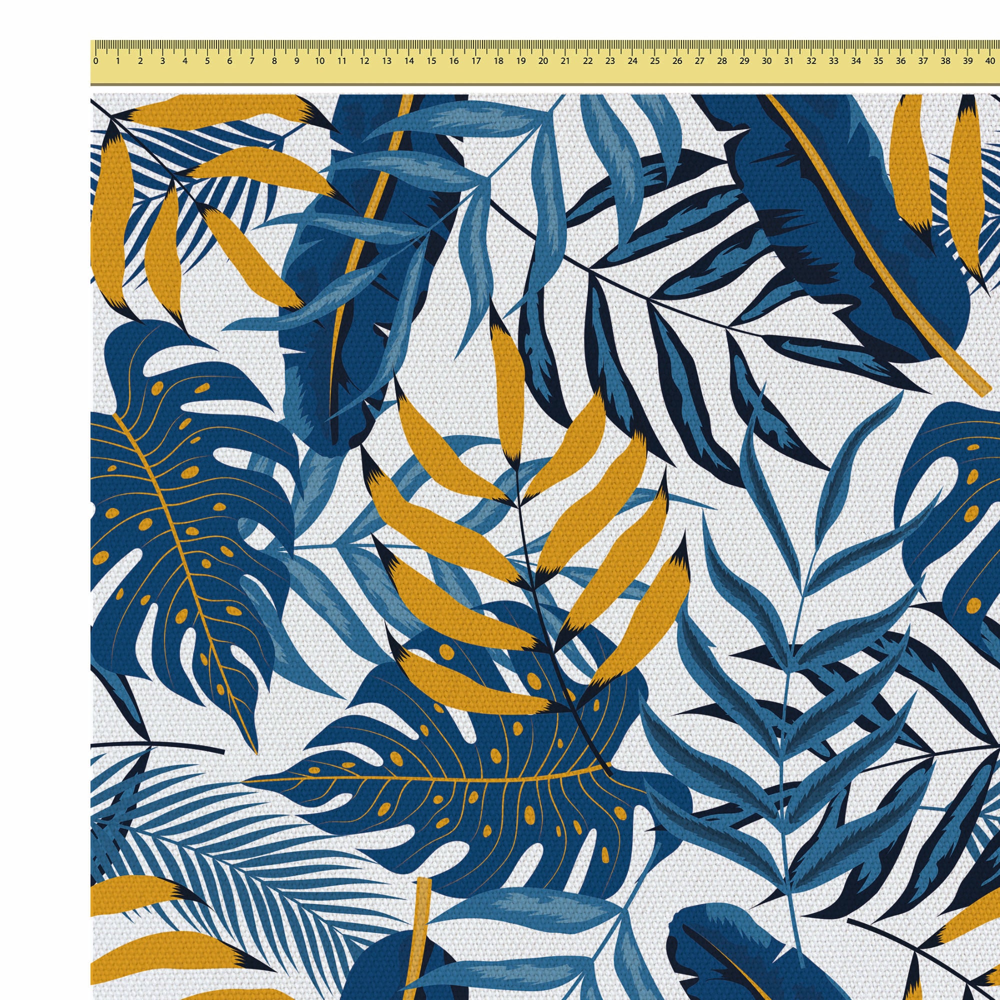 Blue Gold Leaves
