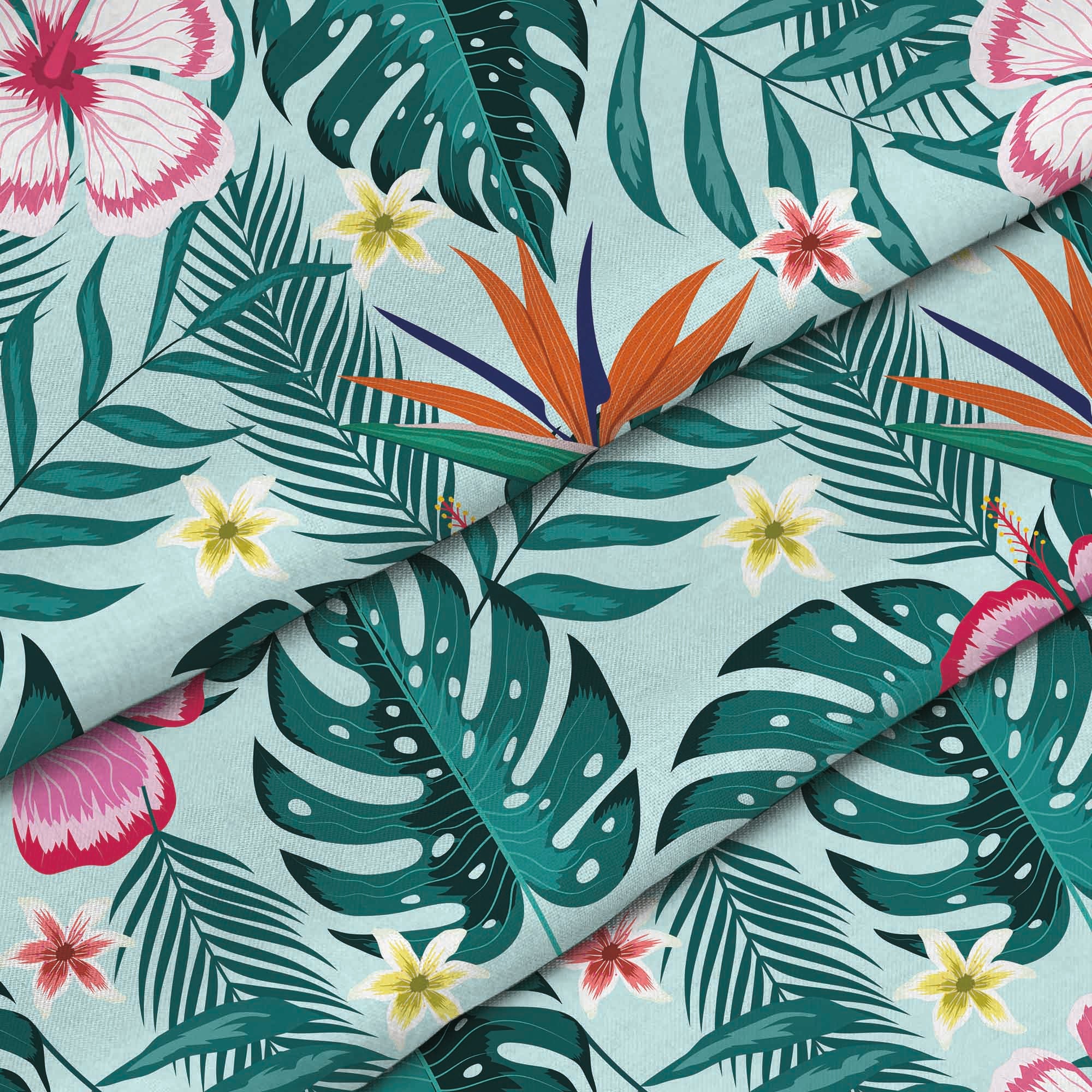 Neon Exotic Flowers-Velvet