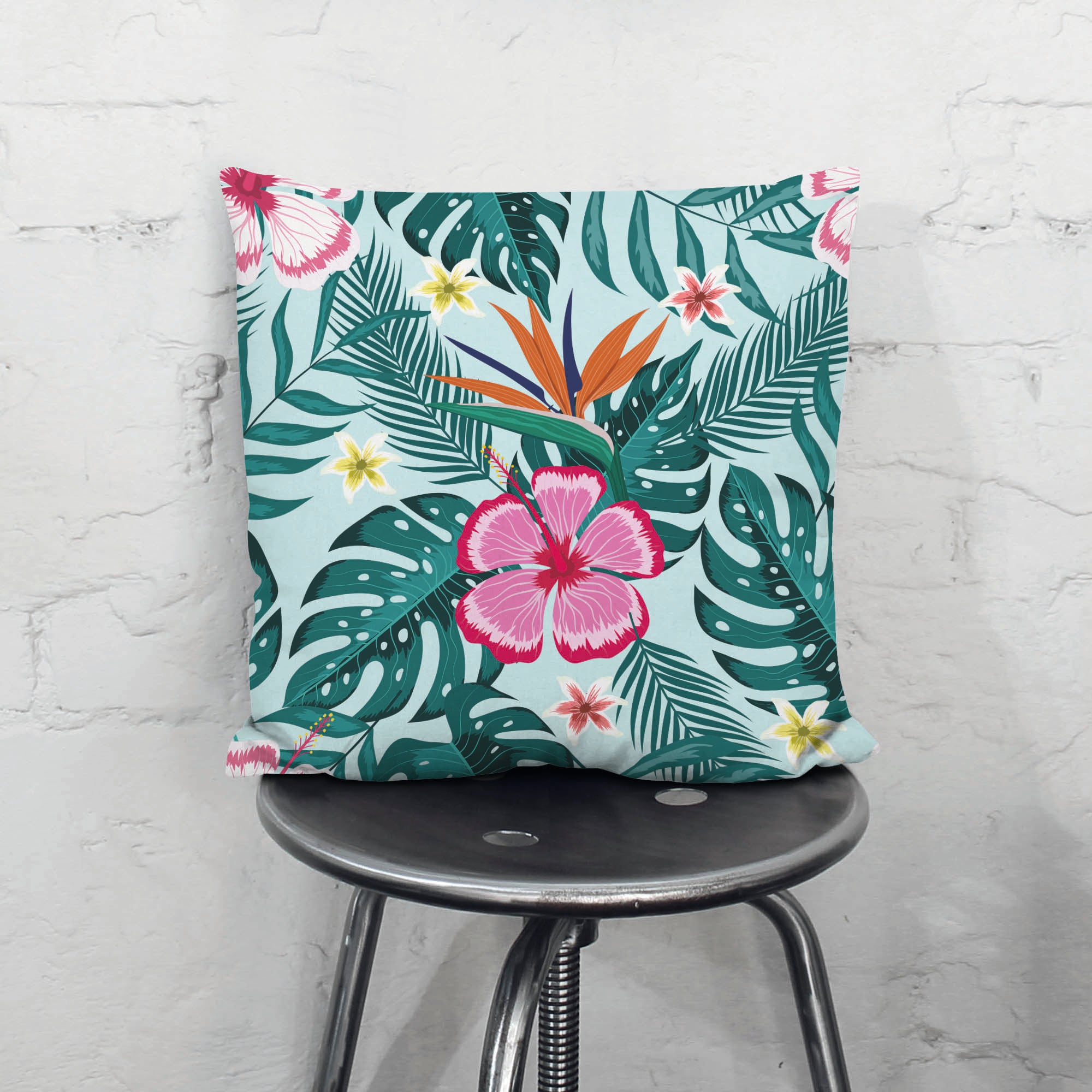 Neon Exotic Flowers-Tischdeckenstoff
