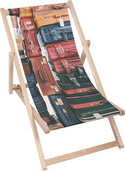 Leżak drewniany Vintage Luggages
