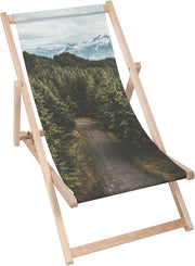 Vintage Wooden Deck Chair Forest Track