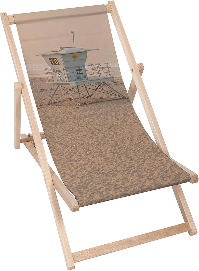 Leżak drewniany Blue Lifeguard Tower