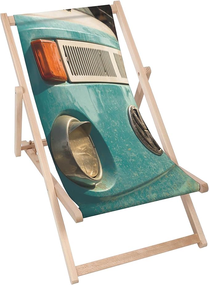 Leżak drewniany Blue Camper