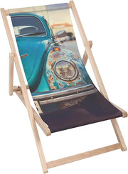 Leżak drewniany Old Blue Car