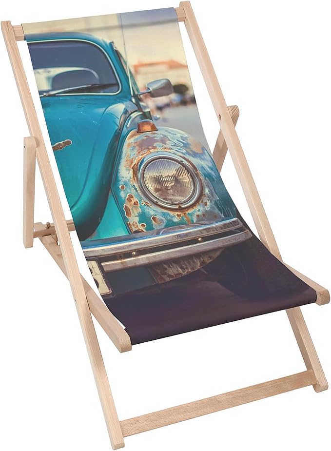 Leżak drewniany Old Blue Car