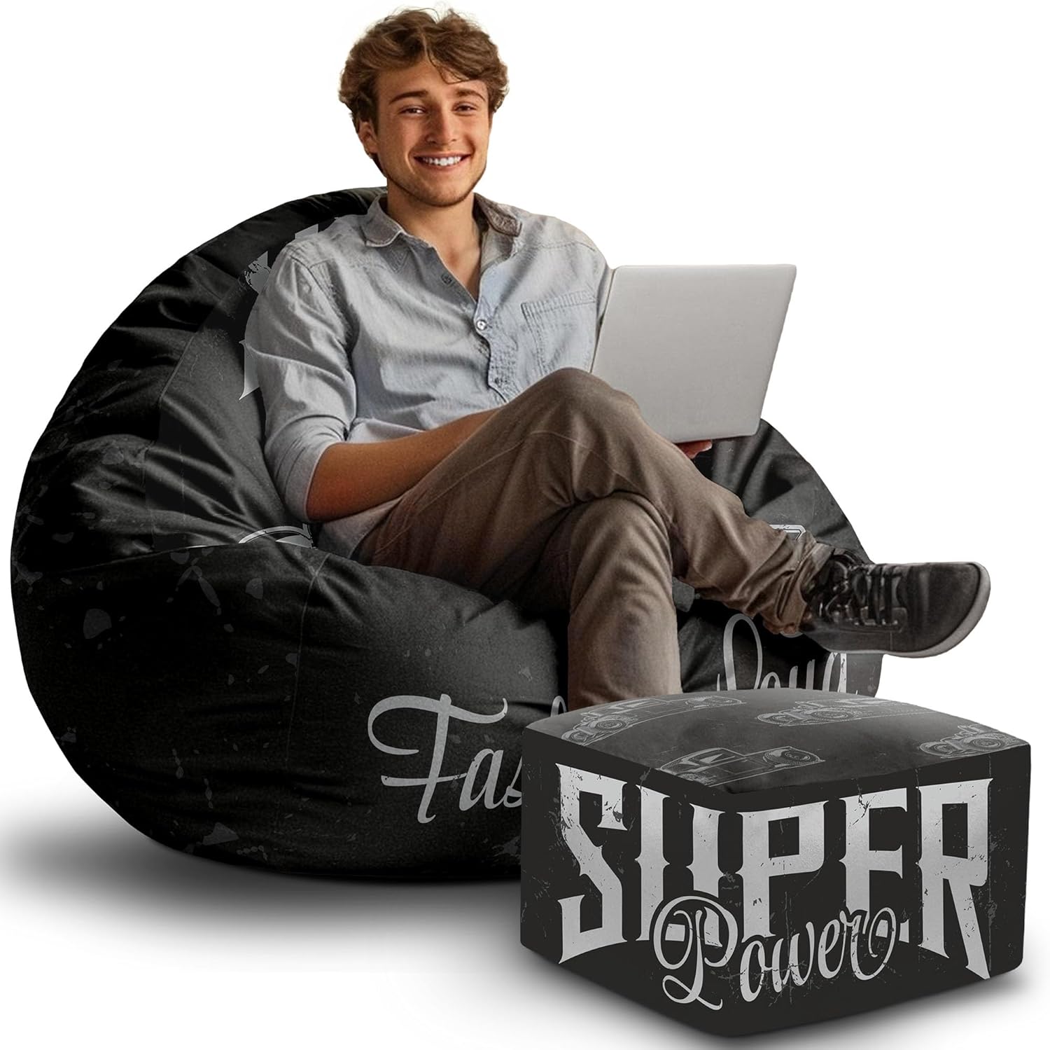 Puf Paradise z Podnóżkiem Super Power