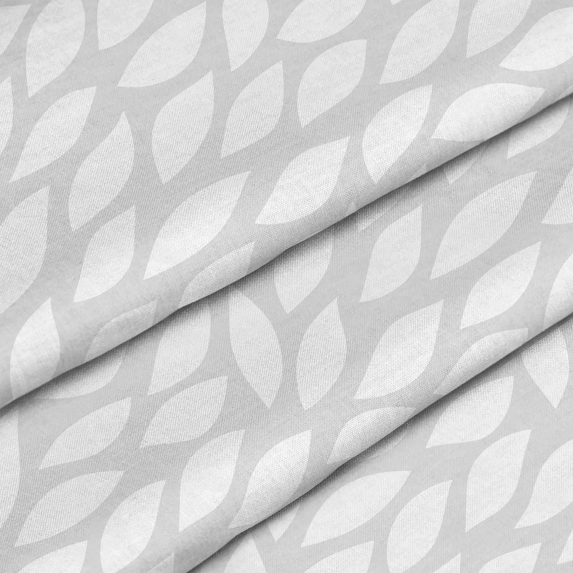 Gray Abstract Leaves-Velvet