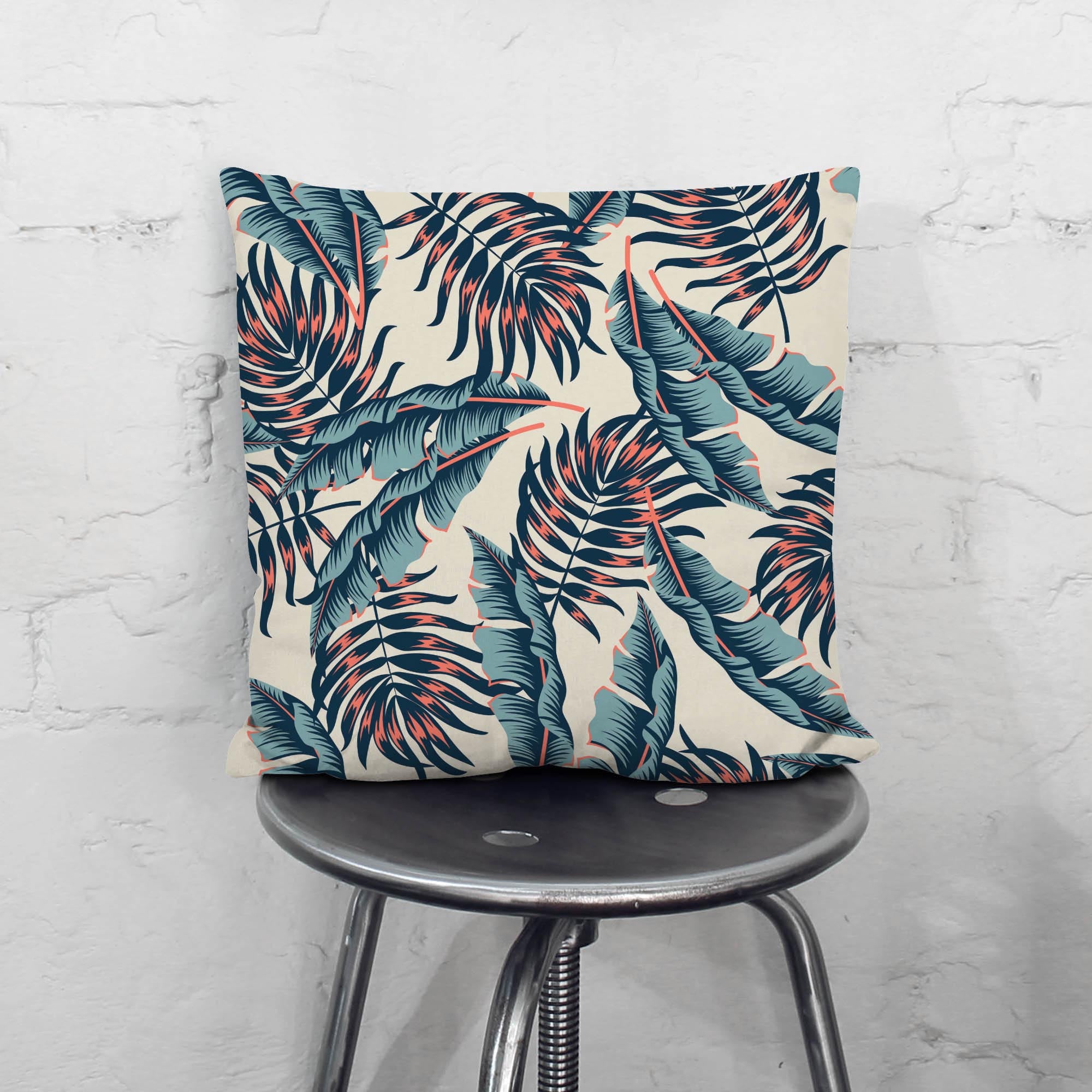 Tropical Beige Leaves-Tkanina Obrusowa