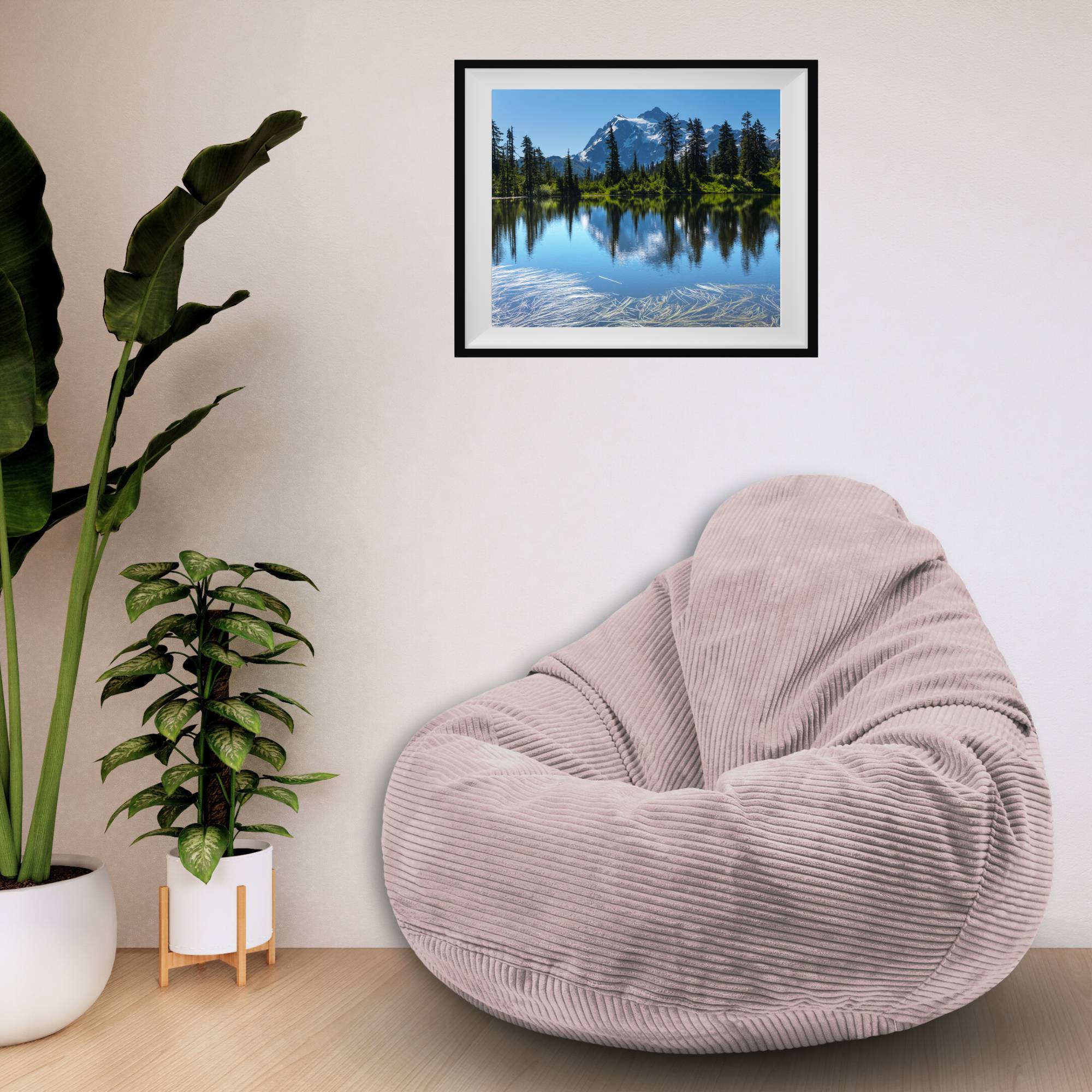 Puf Paradise z Podnóżkiem Silver Pink-S