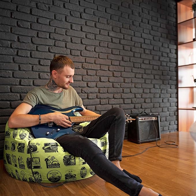Birnenförmiger Sitzsack mit Fußstütze Petrol Color-Velvet