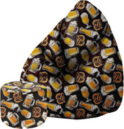 Puf Pearshape s podnožkou Beer And Pretzels-Velvet