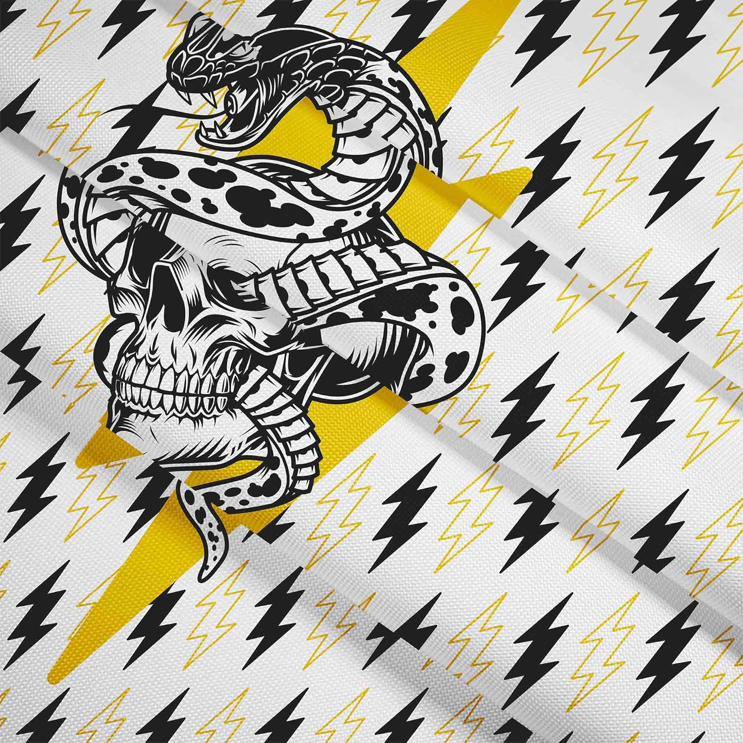 Sedací vak Pearshape s podnožkou Snake Skull Lightning