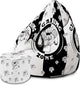 Pearshape Pouf with Footrest Game Space-Velvet