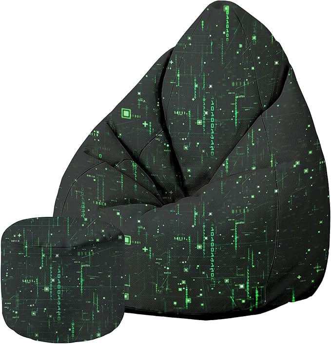 Puf Pearshape z podnóżkiem Cyberpunk-Velvet