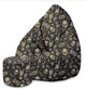 Pearshape Pouf with Footrest Skull-Oxford