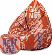 Sedací vak Pearshape s podnožkou Gamer Next Level