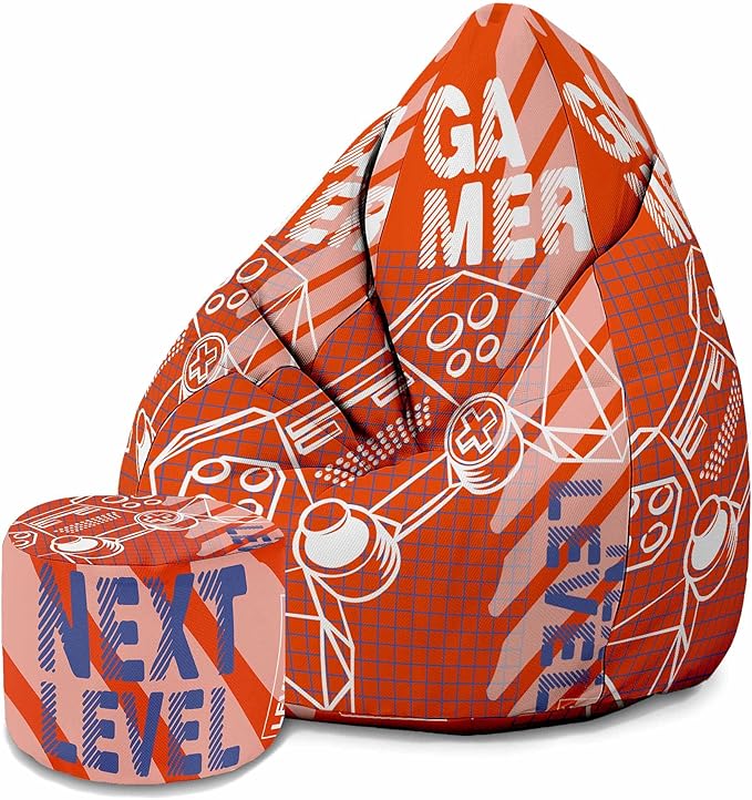 Sedací vak Pearshape s podnožkou Gamer Next Level