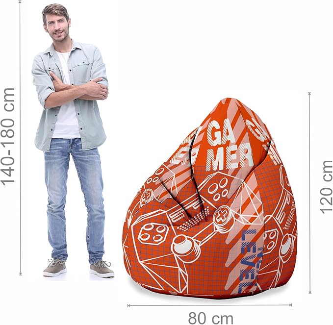 Sedací vak Pearshape s podnožkou Gamer Next Level