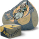 Paradise Sitzsack mit Fußhocker Motorcycle-Velvet