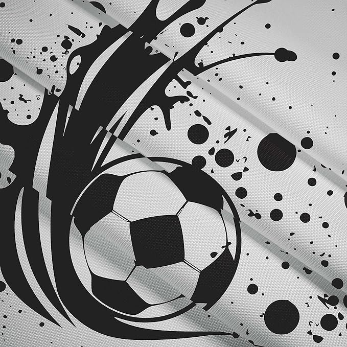 Puf Pearshape s podnožkou I Love Football