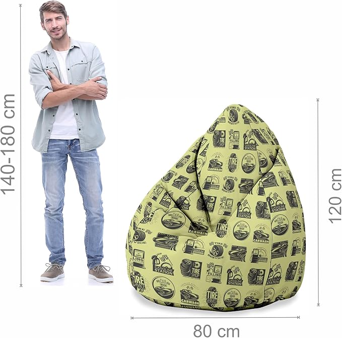 Birnenförmiger Sitzsack mit Fußstütze Petrol Color-Velvet